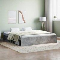 Berkfield Home Bed Frame Concrete Grey 180x200 cm Super King Size