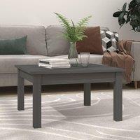 Berkfield Home Coffee Table Grey 55x55x30 cm Solid Wood Pine | Size: 55 x 55 x 30 cm