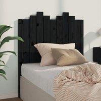 Berkfield Home Bed Headboard Black 96x4x110 cm Solid Wood Pine | Size: 96 x 4 x 110 cm