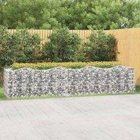 Berkfield Home Arched Gabion Raised Bed 400x100x100 cm Galvanised Iron in Silver | Size: 400 x 100 x 100 cm