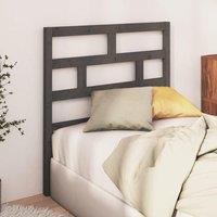 Berkfield Home Bed Headboard Grey 96x4x100 cm Solid Wood Pine | Size: 96 x 4 x 100 cm