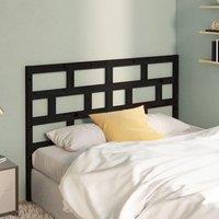 Berkfield Home Bed Headboard Black 156x4x100 cm Solid Wood Pine | Size: 156 x 4 x 100 cm