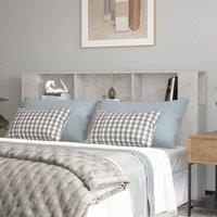 Berkfield Home Headboard Cabinet Concrete Grey 180x18.5x104.5 cm
