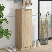 Berkfield Home Shoe Cabinet Sonoma Oak 30x35x100 cm Engineered Wood in Brown | Size: 30 x 35 x 100 cm