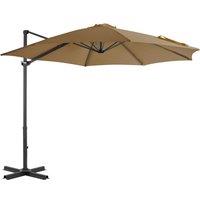 Berkfield Home Cantilever Umbrella with Aluminium Pole Taupe 300 cm