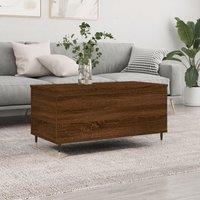 Berkfield Home Coffee Table Brown Oak 90x44.5x45 cm Engineered Wood