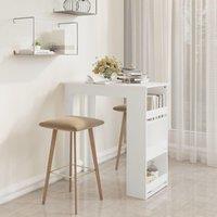 Berkfield Home Bar Table with Storage Rack White 102x50x103.5 cm Engineered Wood