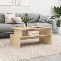 Berkfield Home Coffee Table Sonoma Oak 90x55x42.5 cm Engineered Wood in Brown