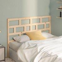 Berkfield Home Bed Headboard 146x4x100 cm Solid Wood Pine in Brown | Size: 146 x 4 x 100 cm