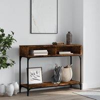 Berkfield Home Console Table Smoked Oak 100x30.5x75 cm Engineered Wood in Brown