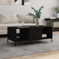 Berkfield Home Coffee Table Black 102x50x40 cm Engineered Wood | Size: 102 x 50 x 40 cm