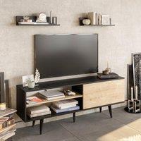 Decorotika Pi TV Stand TV Unit for TVs up to 63 inch in Light Oak