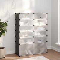 Berkfield Home Shoe Rack Black 94x37x125 cm PP | Size: 94 x 37 x 125 cm