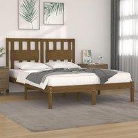 Berkfield Home Bed Frame Honey Brown Solid Wood Pine 200x200 cm