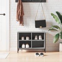 Berkfield Home Shoe Cabinet Grey Sonoma 69x35x50 cm Engineered Wood | Size: 69 x 35 x 50 cm