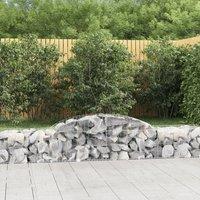Berkfield Home Arched Gabion Baskets 8 pcs 300x50x40/60 cm Galvanised Iron in Silver