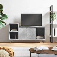 Berkfield Home TV Cabinet Concrete Grey 100x35x55 cm Engineered Wood | Size: 100 x 35 x 55 cm