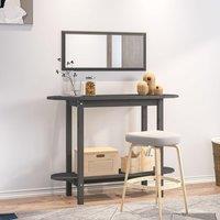 Berkfield Home Console Table Grey 110x40x80 cm Solid Wood Pine | Size: 110 x 40 x 80 cm