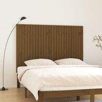 Berkfield Home Wall Headboard Honey Brown 166x3x110 cm Solid Wood Pine | Size: 166 x 3 x 110 cm