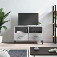 Berkfield Home TV Cabinet Concrete Grey 80x36x50 cm Engineered Wood | Size: 80 x 36 x 50 cm