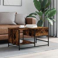 Berkfield Home Coffee Table Smoked Oak 85.5x51x45 cm Engineered Wood in Brown