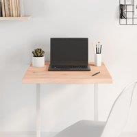 Berkfield Home Table Top 60x60x(2-4) cm Untreated Solid Wood Oak in Brown
