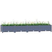 Berkfield Home Raised Bed 160x40x23 cm Polypropylene in Grey | Size: 160 x 40 x 23 cm
