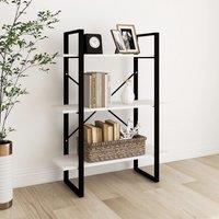 Berkfield Home 3-Tier Book Cabinet White 80x30x105 cm Solid Pine Wood | Size: 80 x 30 x 105 cm