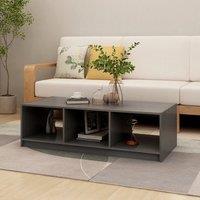Berkfield Home Coffee Table Grey 110x50x34 cm Solid Pinewood | Size: 110 x 50 x 34 cm