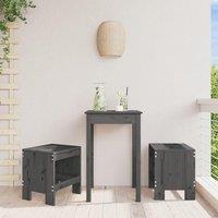 Berkfield Home Garden Stools 2 pcs Grey 40x36x45 cm Solid Wood Pine | Size: 40 x 36 x 45 cm