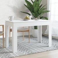 Berkfield Home Dining Table White 120x60x76 cm Engineered Wood | Size: 120 x 60 x 76 cm