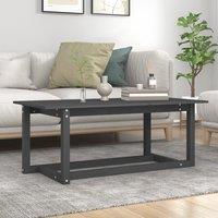 Berkfield Home Coffee Table Grey 110x55x45 cm Solid Wood Pine | Size: 110 x 55 x 45 cm