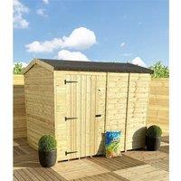 Marlborough 9 x 8 Pressure Treated High Eaves Reverse Apex Shed with Single Door in Natural