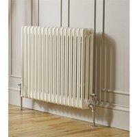 Clifton White Horizontal Radiator with 4 Columns 750mm (H) x 1010mm (W)
