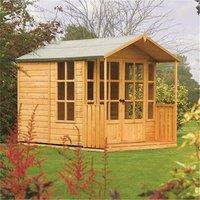 Cheshire 7'2 x 8'8 Apex Clarendon Summerhouse (Tongue & Groove floor) in Natural