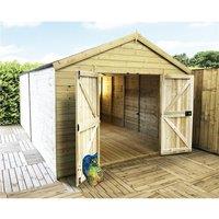 Marlborough 16 x 12 Premier Pressure Treated Apex Workshop in Natural