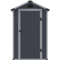 Cheshire 4 x 6 Single Door Apex Plastic Shed (Dark Grey) in Dark Grey