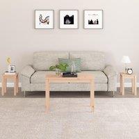 Berkfield Home Nesting Tables 3 pcs Solid Wood Pine in Brown