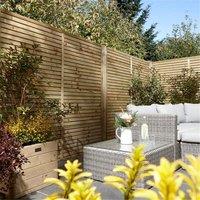 Cheshire PACK OF 3: 6 x 5 Pressure Treated Contemporary Screen Panel in Natural