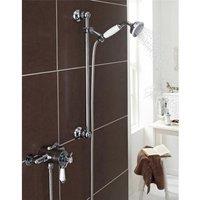 Clifton Chrome Exposed Mixer Shower with Adjustable Wall Hung Slide Rail Kit in Silver