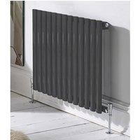 Clifton Anthracite Horizontal Single Panel Radiator 600mm (H) x 960mm (W) in Charcoal
