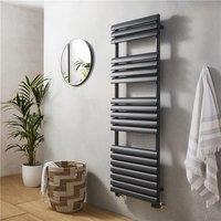 Clifton Vertical Bathroom Towel Radiator 850mm (H) x 500mm (W) in Black