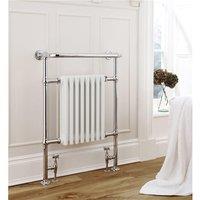 Clifton Horizontal Bathroom Towel Radiator 945mm (H) x 500mm (W) in Metallic Silver