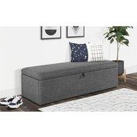 Ashfield Premium Slate Grey Fabric Blanket Box in Dark Grey