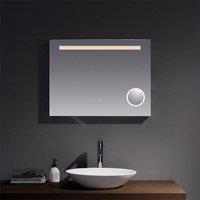 Clifton 80cm Tall LED Bathroom Wall Mirror with Touch Sensor in Natural