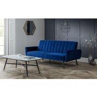 Ashfield Blue Velvet Sofa Bed in Dark Blue