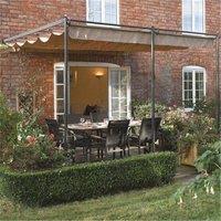 Cheshire Gunmetal Wall-Mounted Retractable Canopy in Dark Grey