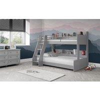 Ashfield Premium Modern Light Grey Triple Sleeper Bunk Bed | Size: Single