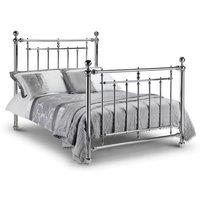 Ashfield Chrome High End Metal Bed Frame in Silver | Size: King