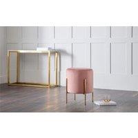 Ashfield Dusky Pink Velvet Stool in Baby Pink